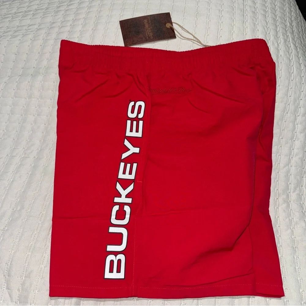 New Mitchell & Ness Mens NCAA‎ Ohio State Buckeyes Game Day Shorts. Small